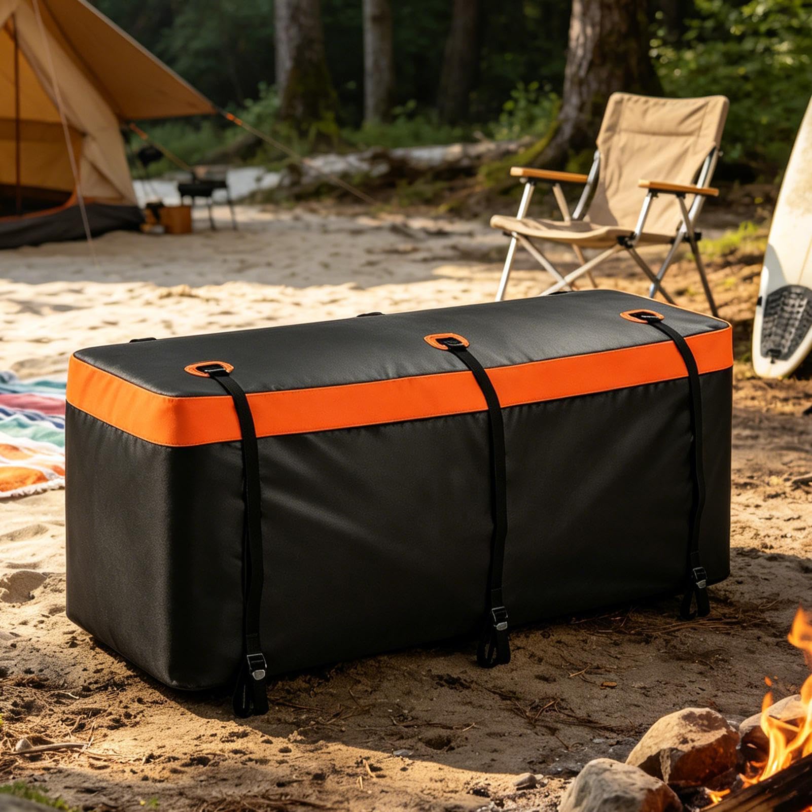 Borsa Da Carico Per Gancio Traino 550 L Contenitore Pieghevole Impermeabile | Sacca da Carico per Gancio Traino Per Auto Camion Veicoli Rimorchi Cestelli Bagagli Strada Outdoor