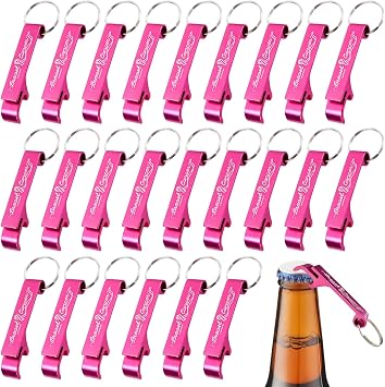 50 Pcs Pink Ribbon Breast Cancer Awareness Bottle Opener