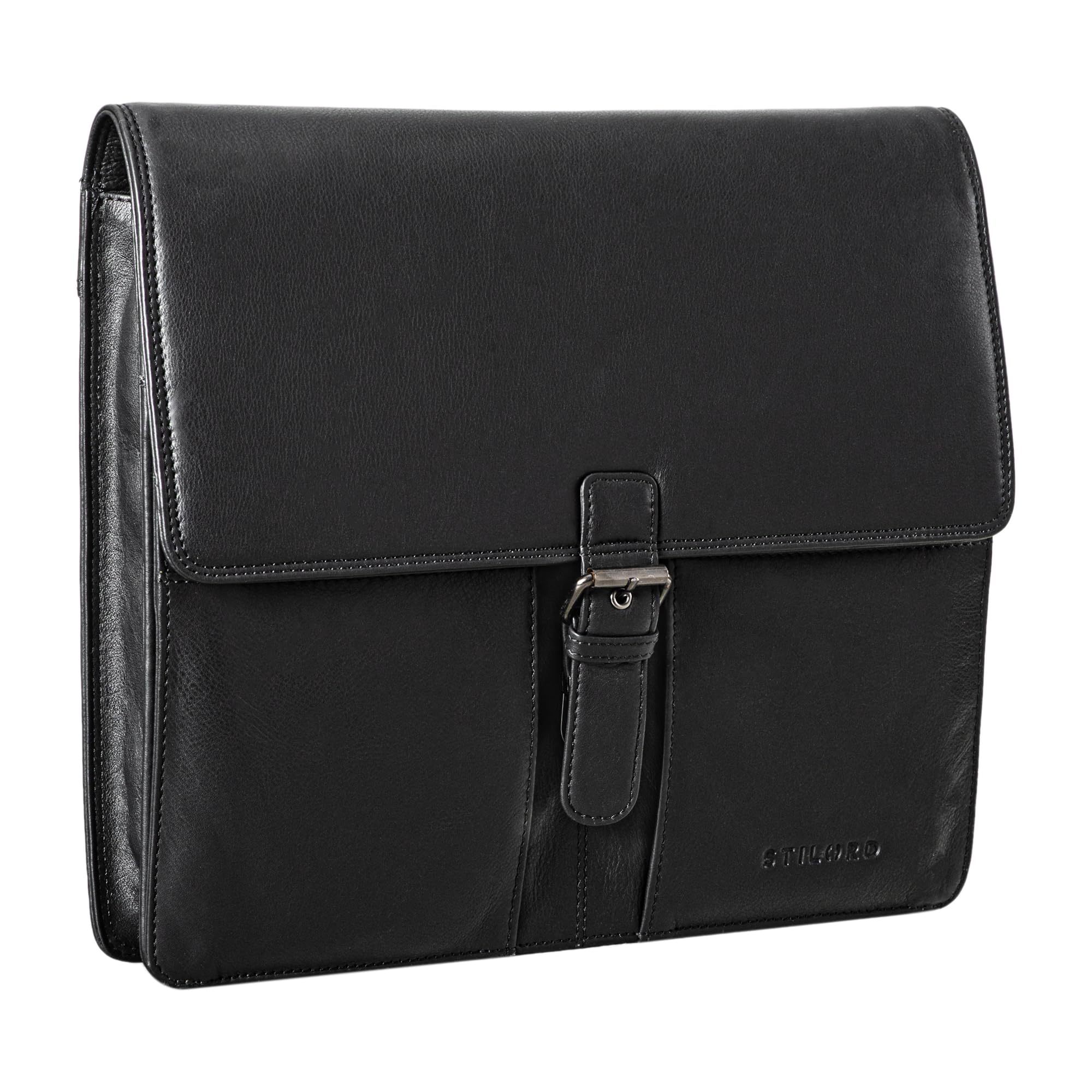 STILORD "Magnus" Cartella porta Documenti Custodia protettiva per Macbook 13,3 pollici Tablet Organzier rigido Portadocumenti in vera Pelle Vintage Colore:kara - cognac