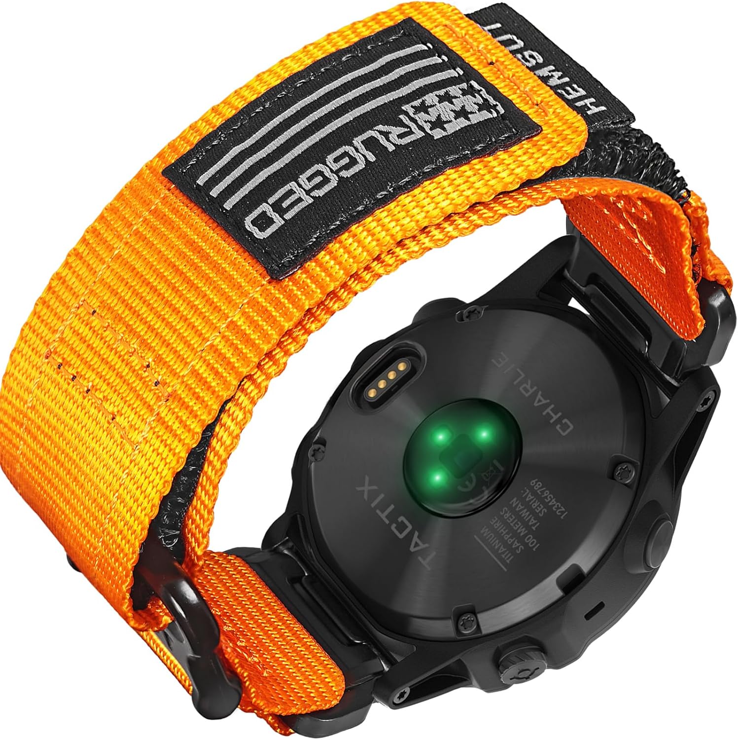 HEMSUT Nylon Sports Watch Band, 26mm Military Strap Compatible with Garmin Instinct 3 50mm/Fenix 8 51mm/7X/7X Pro/6X/6X Pro/5X/5X Plus, Tactix 7 Pro/ Delta, Quatix 6X/5X, Descent MK1/MK2, Instinct 2X, Foretrex 601/701, Enduro /Enduro 2/ Enduro 3, D2