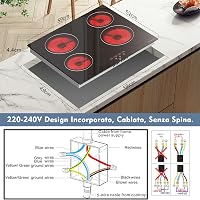 NOXTON 60 cm-es Üvegkerámia Főzőlap 4 Égővel Fekete Elektromos Érintésvezérlés 9 Fokozat 5