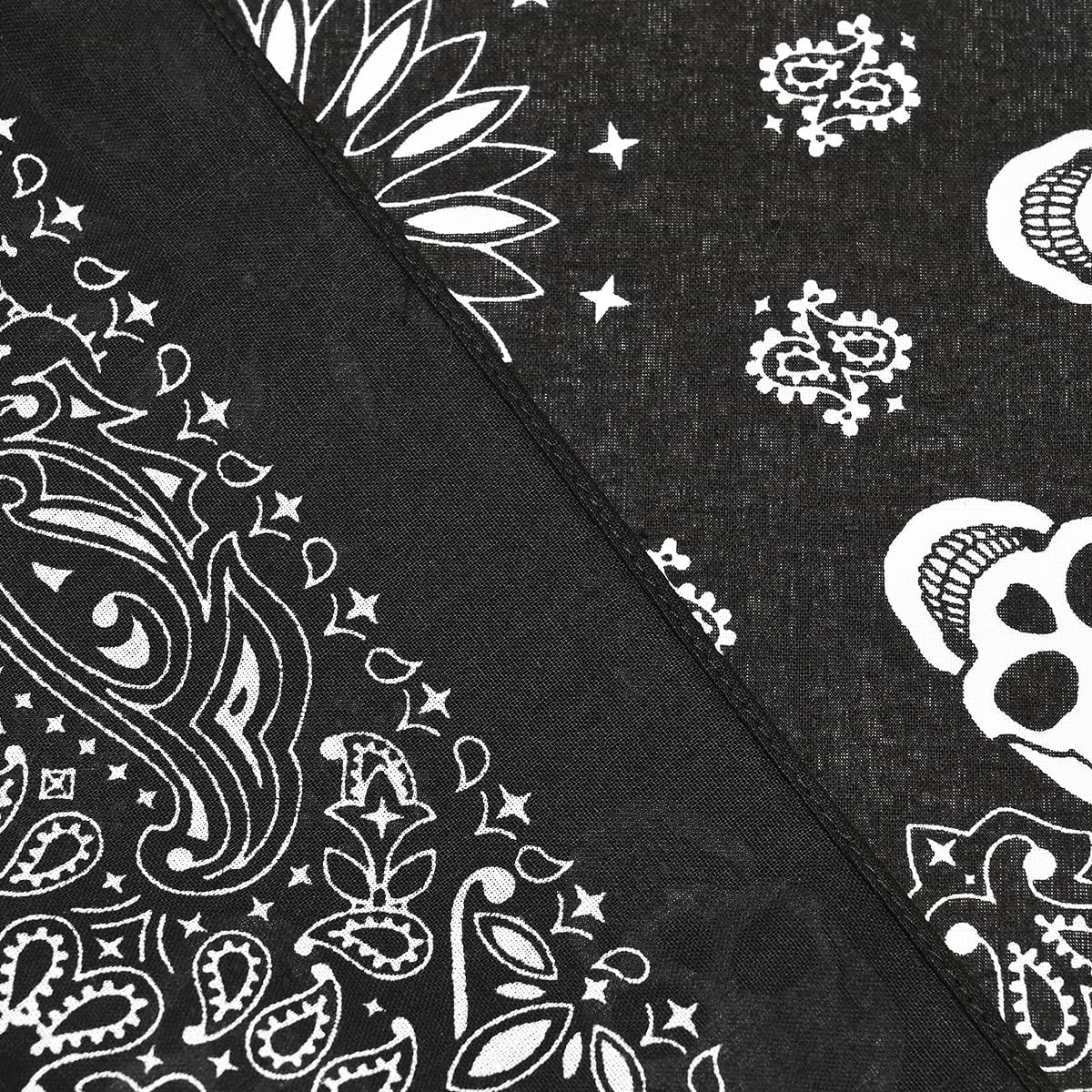 3pcs Men's Retro Bandana Scarf Stylish Paisley Pocket Squares Tie Dye Cowboy Wraps Headwraps 100% Cotton Skull Bandanas