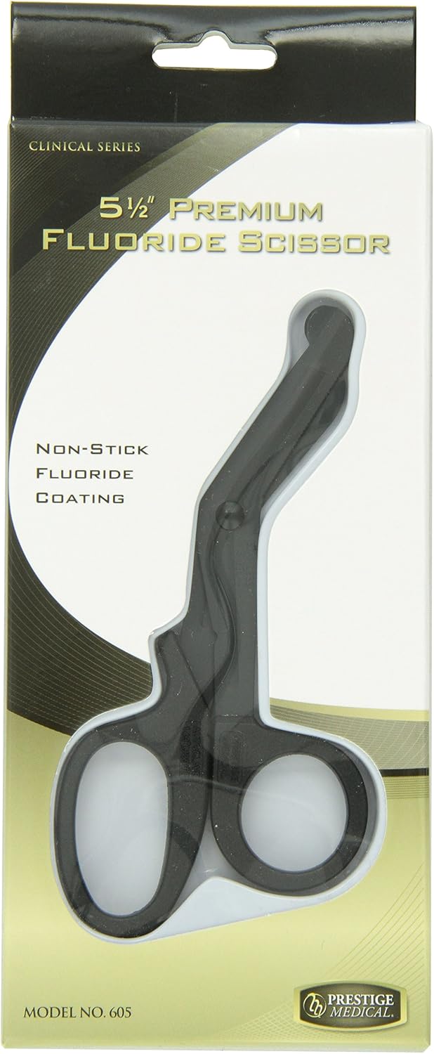 Prestige Medical Fluoride Scissor, Black, 5 1/2 Inch