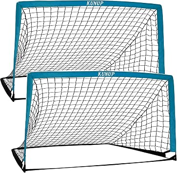 2 of 53 6x4 9x5 FT Portable Kids Soccer Goals Set, Foldable Soccer Practice Nets for Backyard with Carrying Bag for Toddler Youth Pop Up Soccer Training Equipment Indoor Outdoor Sports Game Gift