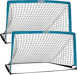 2 of 5×3 6x4 9x5 FT Portable Kids Soccer Goals Set, Foldable Soccer Practice Nets for Backyard with Carrying Bag for Toddler Youth Pop Up Soccer Training Equipment Indoor Outdoor Sports Game Gift