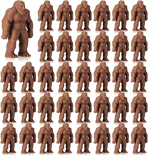 Chunful 36 Pcs Mini Bigfoot Figurines Gifts Little Sasquatch Bulk Miniature Bigfoot for Party Favors Sasquatch Fans Valentine Birthday Gifts for Men Women Home Bookcase Living Room Scenes Decor