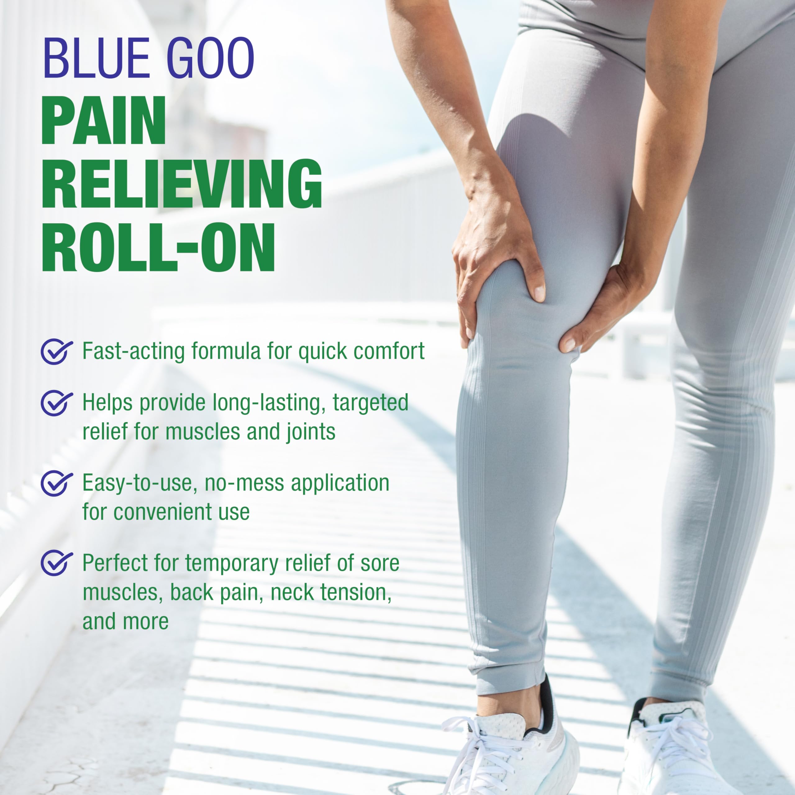 Blue Goo Pain Relieving Menthol Roll On – for Back, Neck, Muscle and Joint Pain, Sprains and Strains, Fast-Acting Soothing Cooling Pain Relief Liquid with 4% Menthol, 2.5 oz (1 Pack) — Amazon image 4