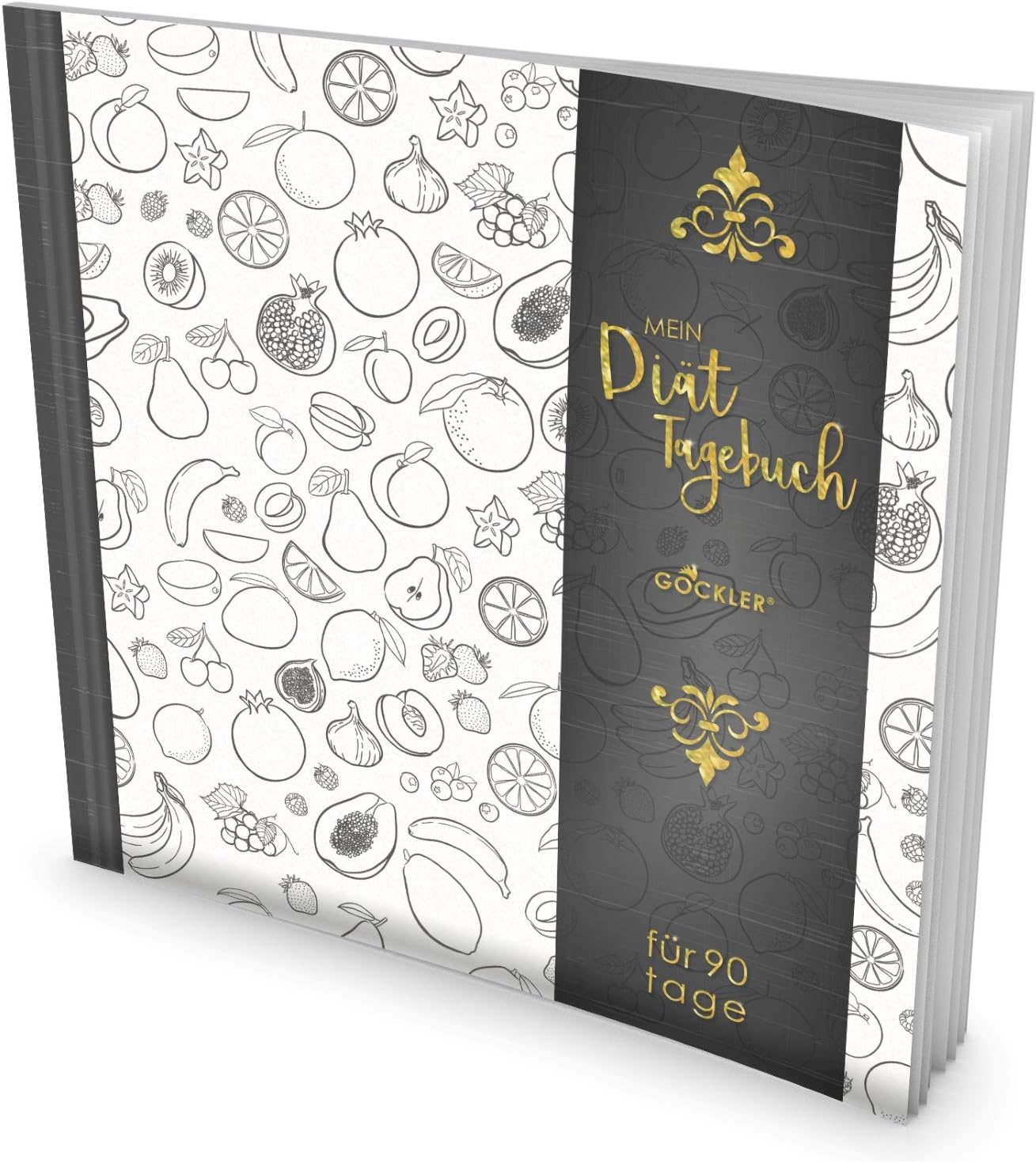 GOCKLER® Diät-Tagebuch: Das 90 Tage Abnehmtagebuch zum Ausfüllen • Professionell gestaltet, Softcover mit glänzendem Finish • Motiv „Früchte“ • Ein Ernährungstagebuch zum Abnehmen