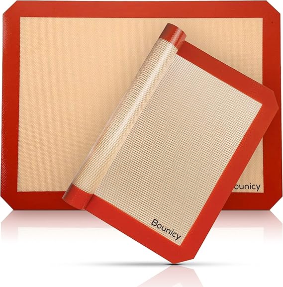 Lot De 2 Tapis De Cuisson En Silicone Wyveca : Supporte Four Et Icro-Onde, Sans BPA, Anti