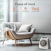 Vista 6 de Vornado AVH10 (2025) Space Heater for Home, Fan Only Option, Digital Display with Adjustable Thermostat, Advanced Safety Features, Auto Climate