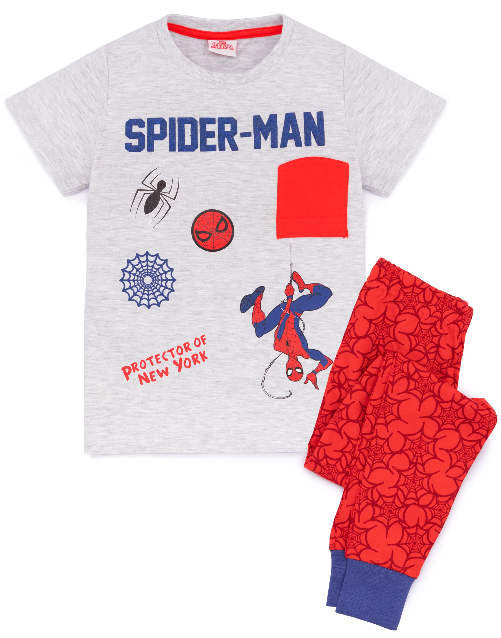 Vanilla Underground Boys Red Marvel Spider-Man Long Pyjamas