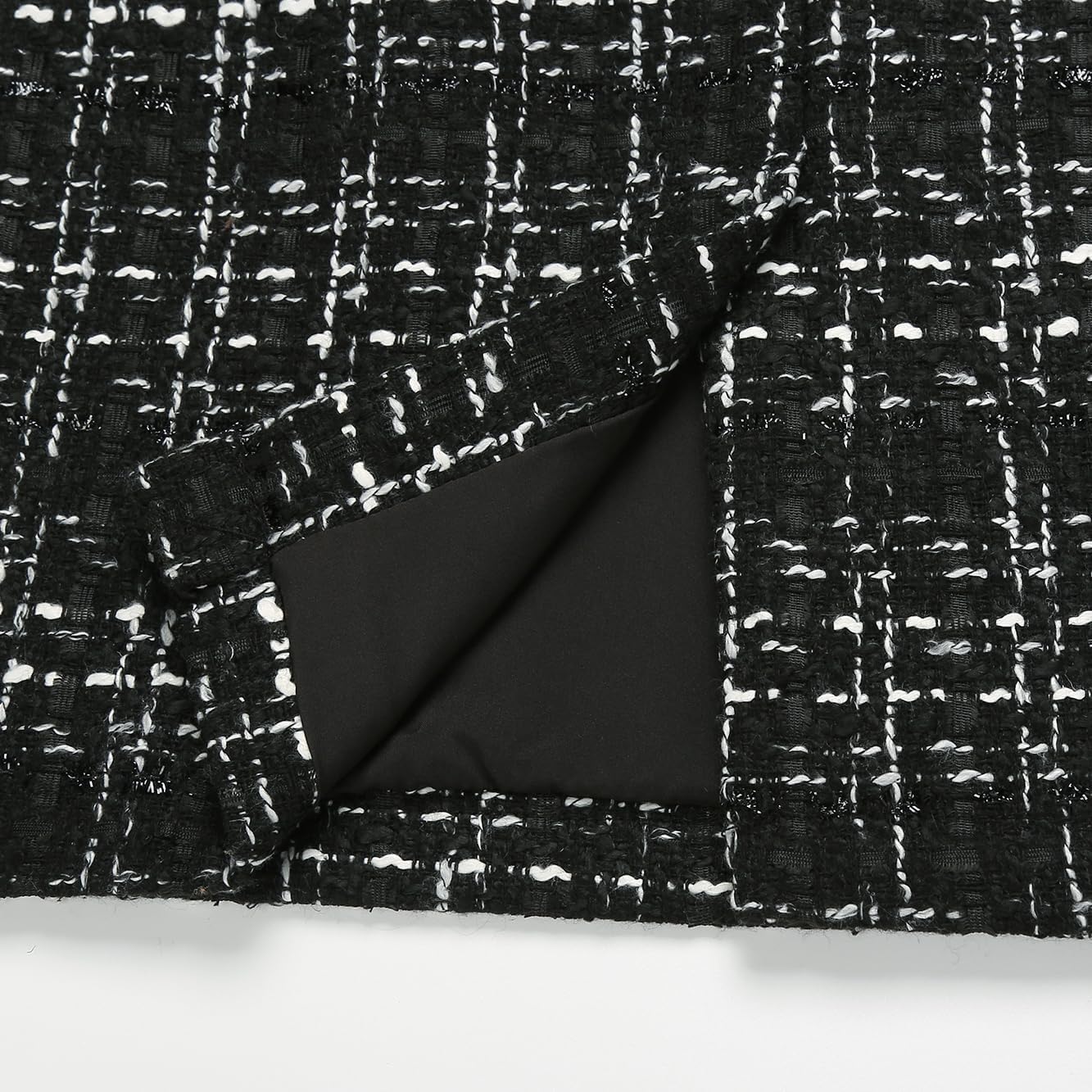 IDEALSANXUN Plaid Skirts for Women Fall Winter Knee Length Pencil Wool Skirt with Slit - Image 4