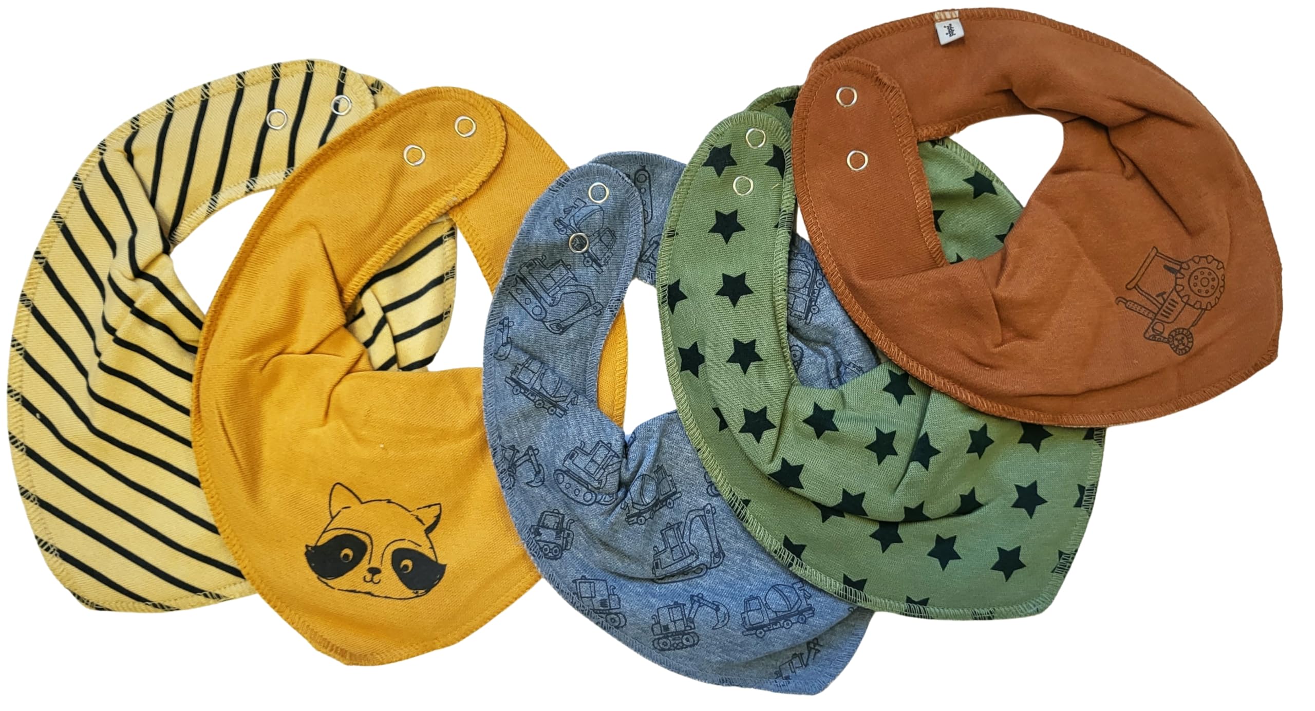 Pippi Halstuch 5er Pack Baby Dreieckstücher Halstücher SPARPACK (Boys Hase)