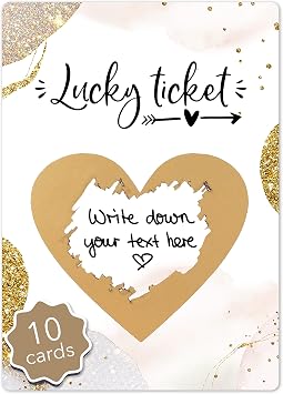 تذكرة Joli Coon 10 Lucky - خدش شخصي - خدش البطاقات - خدش مخصص للتذكرة