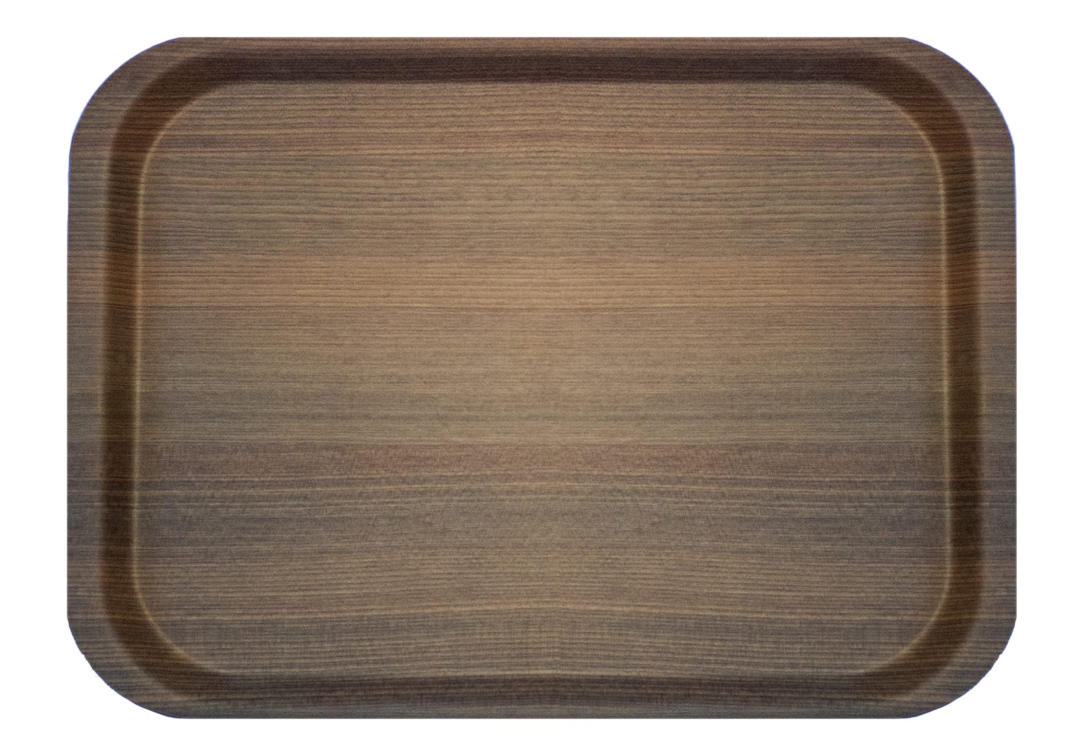 Puro Fast Food Style Serving Tray 37.5 x 26.5 cm Wood Effect Sof Touch Finish Sustainable Materials (Warm Wood)