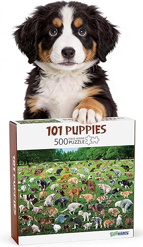 Funwares Rompecabezas Original de 101 Cachorros – Rompecabezas Divertido de Perros de 500 Piezas – Regalo Divertido para Amantes de los Perros,