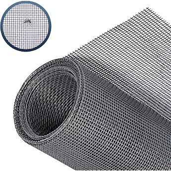 Fly Screen Sold by the Metre Insect Screen Mesh 120 x 250 cm Fibreglass Insect Protection UV-Resistant Fly Net Window Fabric Insect Protection Fabric for Balcony Door Living Room Patio Door Grey