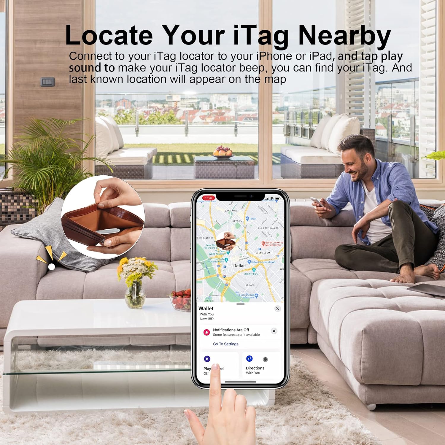 key finder 1 pack key locator bluetooth tracker with loud beep sound smart wallet bag luggage tracker tag for find my app ios only 120 feet remot