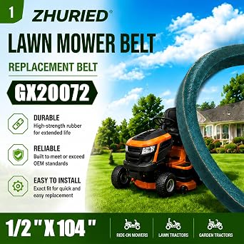 Lawn Mower Deck Drive Belt GX20072 GY20570 UC32283 1/2 x 104