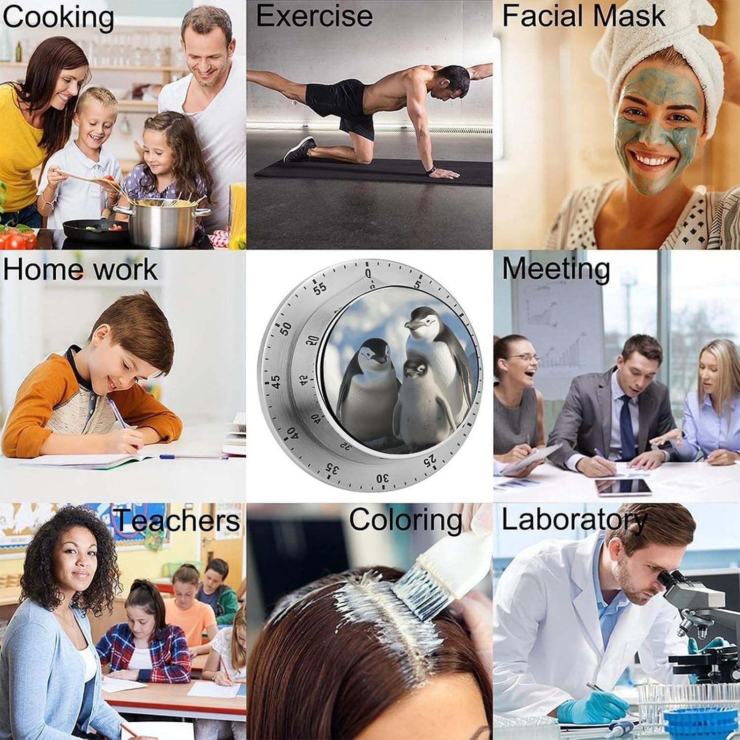 Stainless Steel Mechanical Kitchen Timer, Sturdy Digital Timer image 5