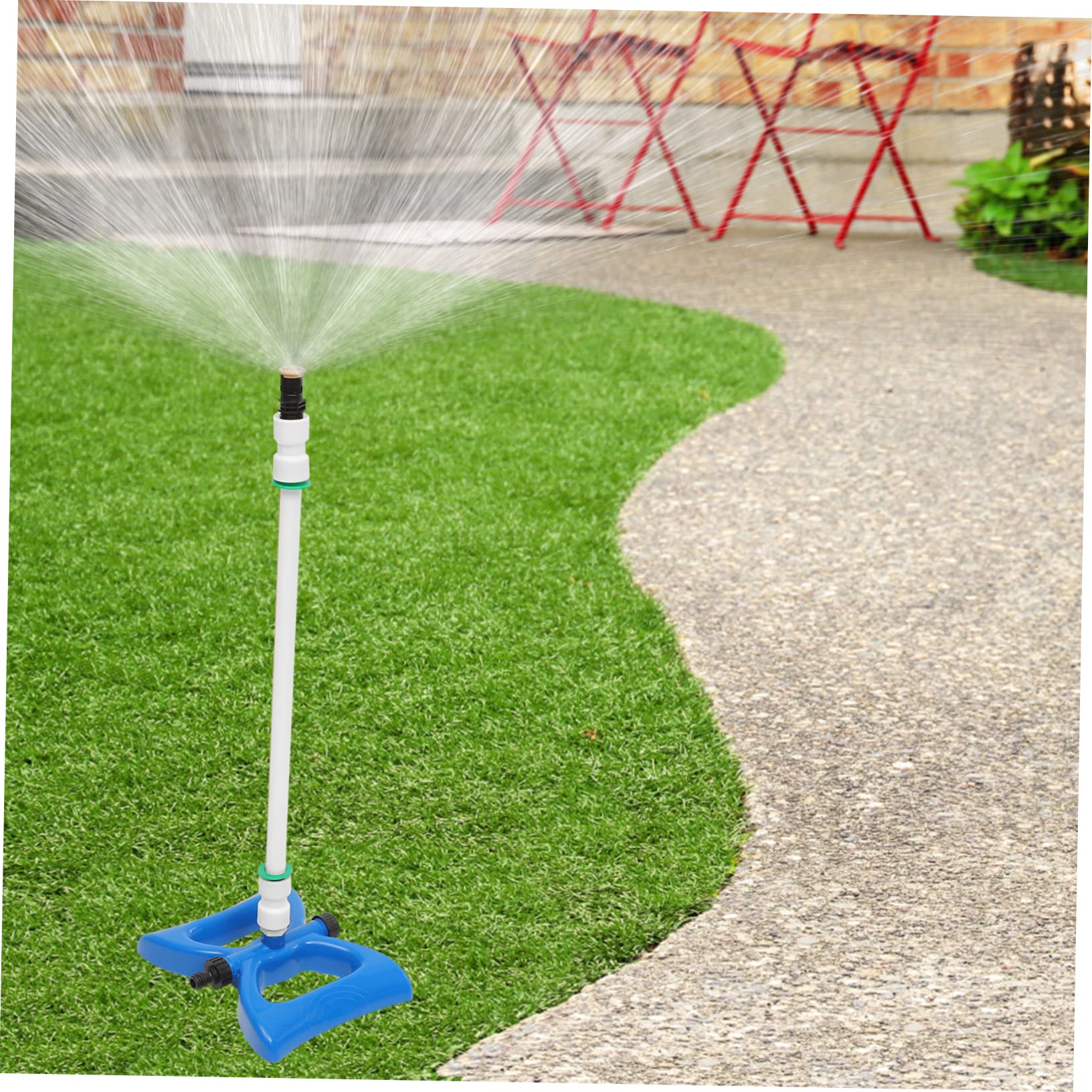 Arroseur de Jardin Rotatif Automatique 360° en Plastique Bleu