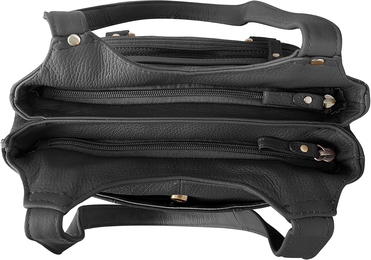 Roma Leathers Gun Concealment Purse - Cowhide Leather - Black