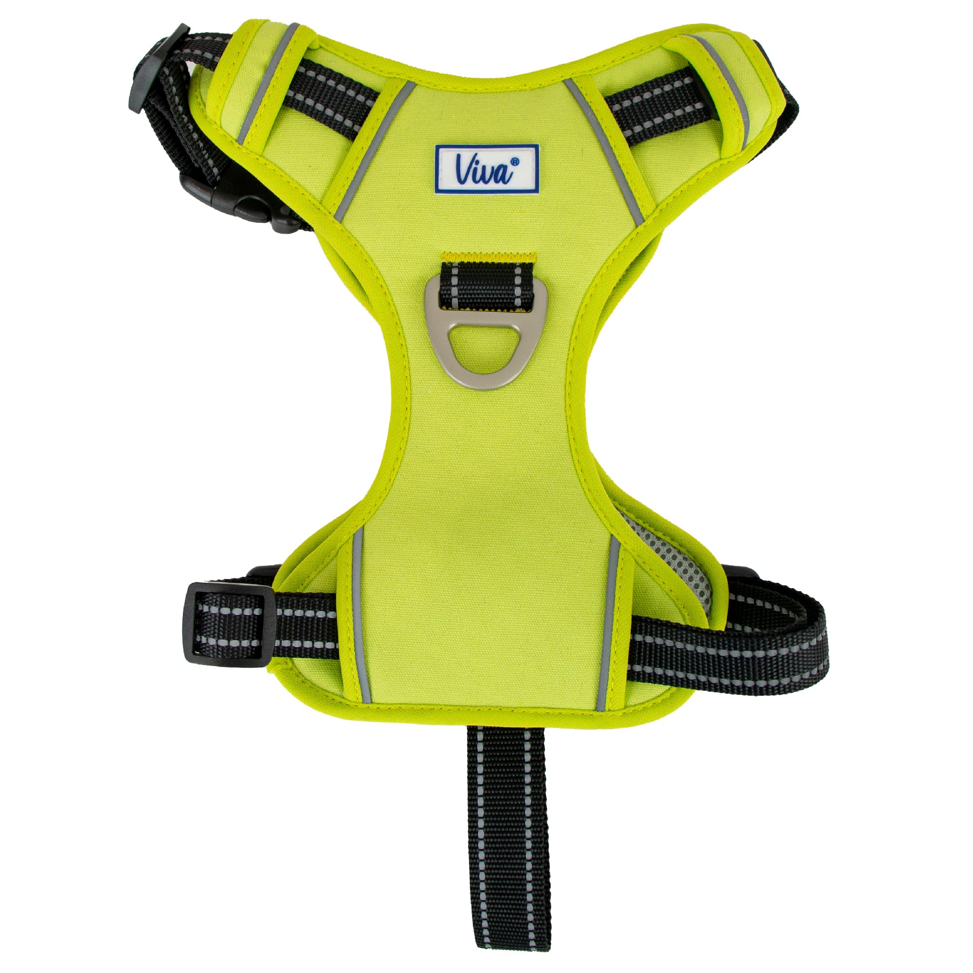 Ancol Viva Exercise and Travel Dog Harness in Lime - Comfortable Pet Accessory with Padded Chest and 2 Leash Clips - XL 80-120cm