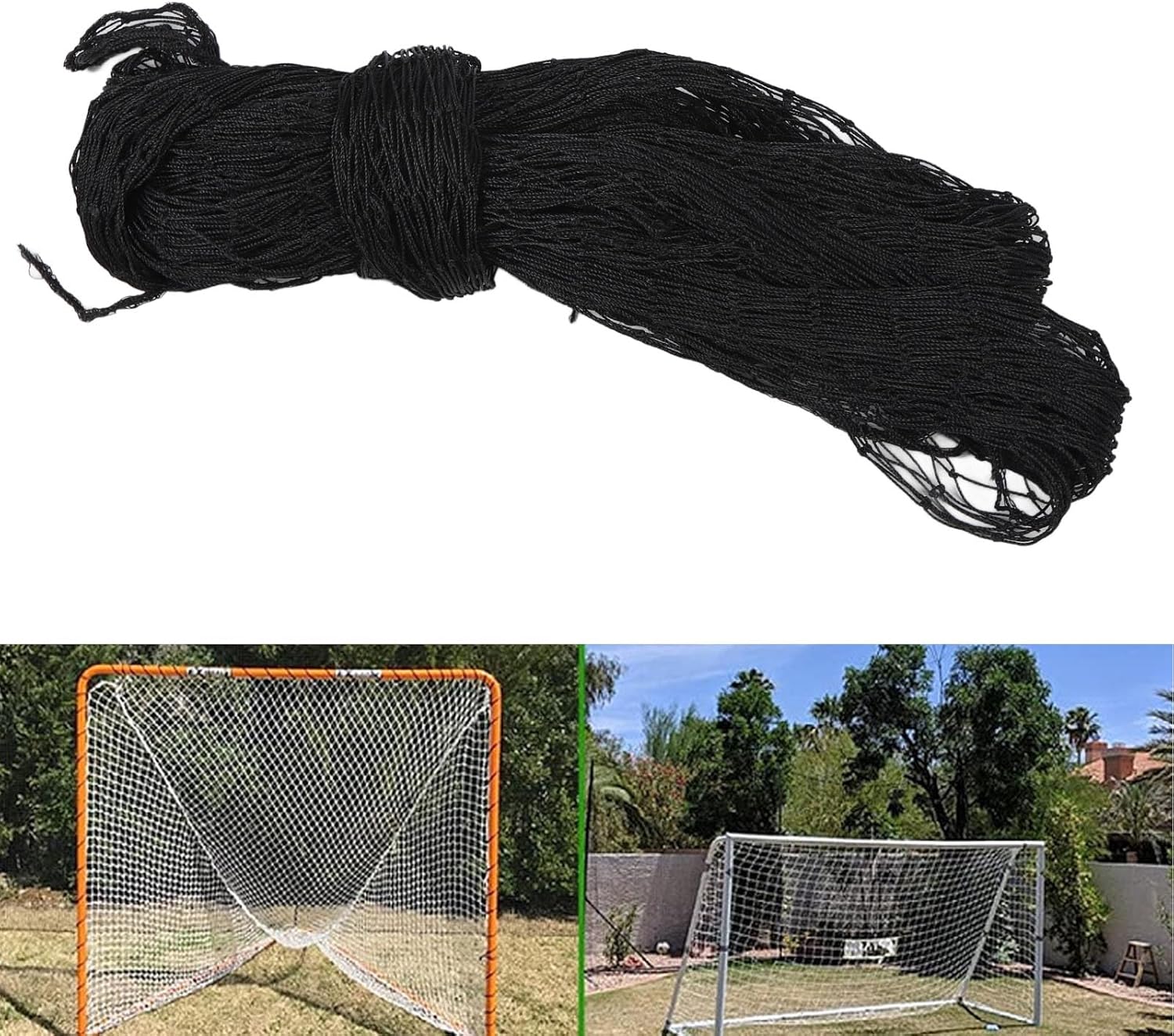 Baseball Softball Backstop Net,Mesh Impact Proof Barrier for Soccer,Hockey,Football, Lacrosse,Convenient Installation with Ropes at The Corners for Indoor Outdoor Practice