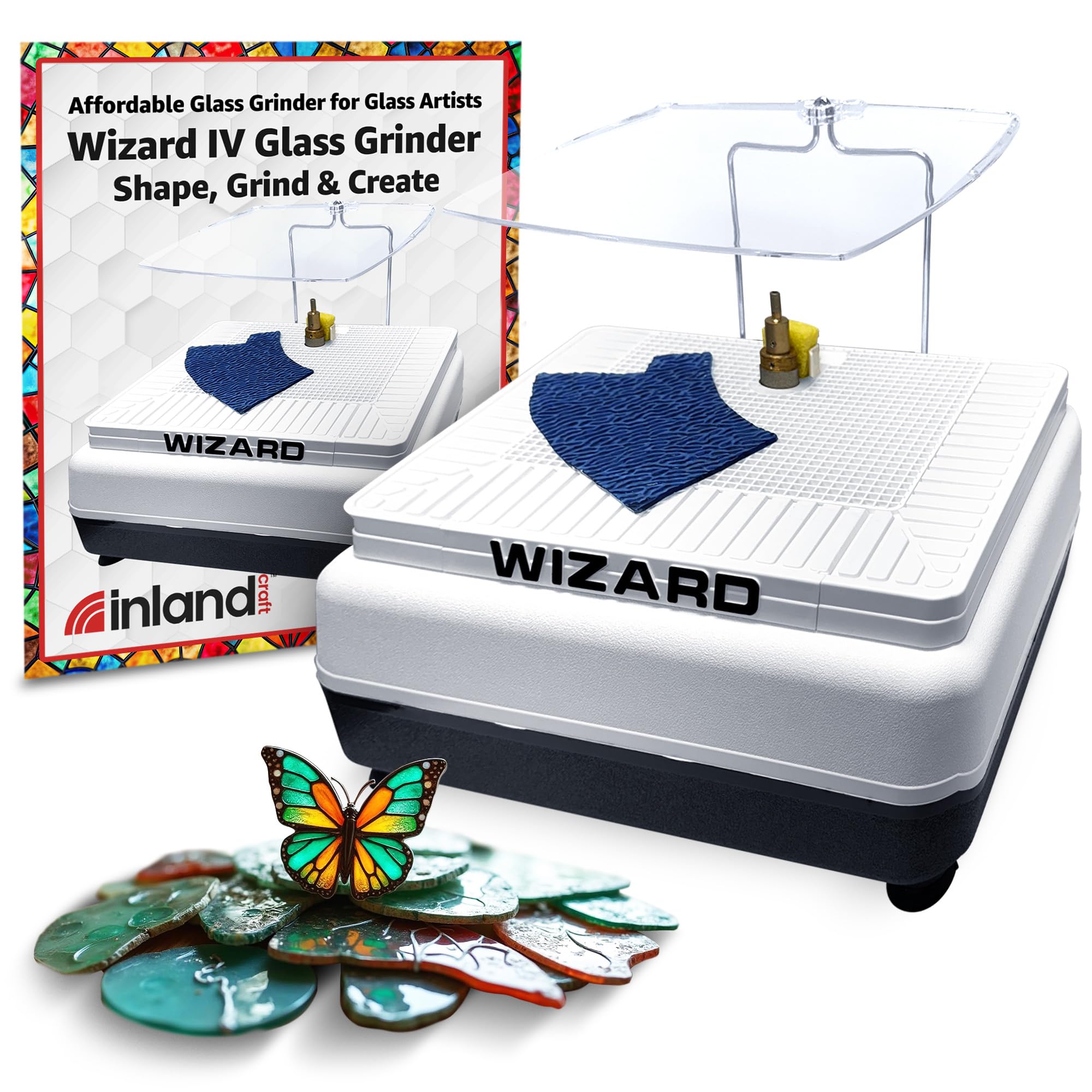 Inland Craft Wizard IV Glass Grinder, Precision Tool for Edging