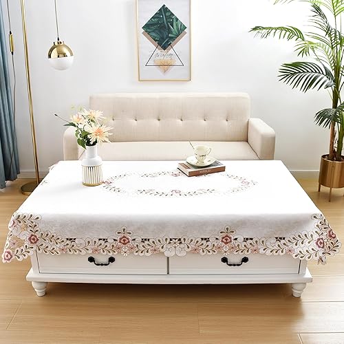 Miniatura 2 de Mantel de tela de damasco para mesa de té y café, mantel rectangular pequeño de 42 x 60 pulgadas