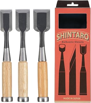 Authentic Japanese Chisel Set of 3 Pieces, 30mm,36mm,42mm 30mm-36mm-42mm