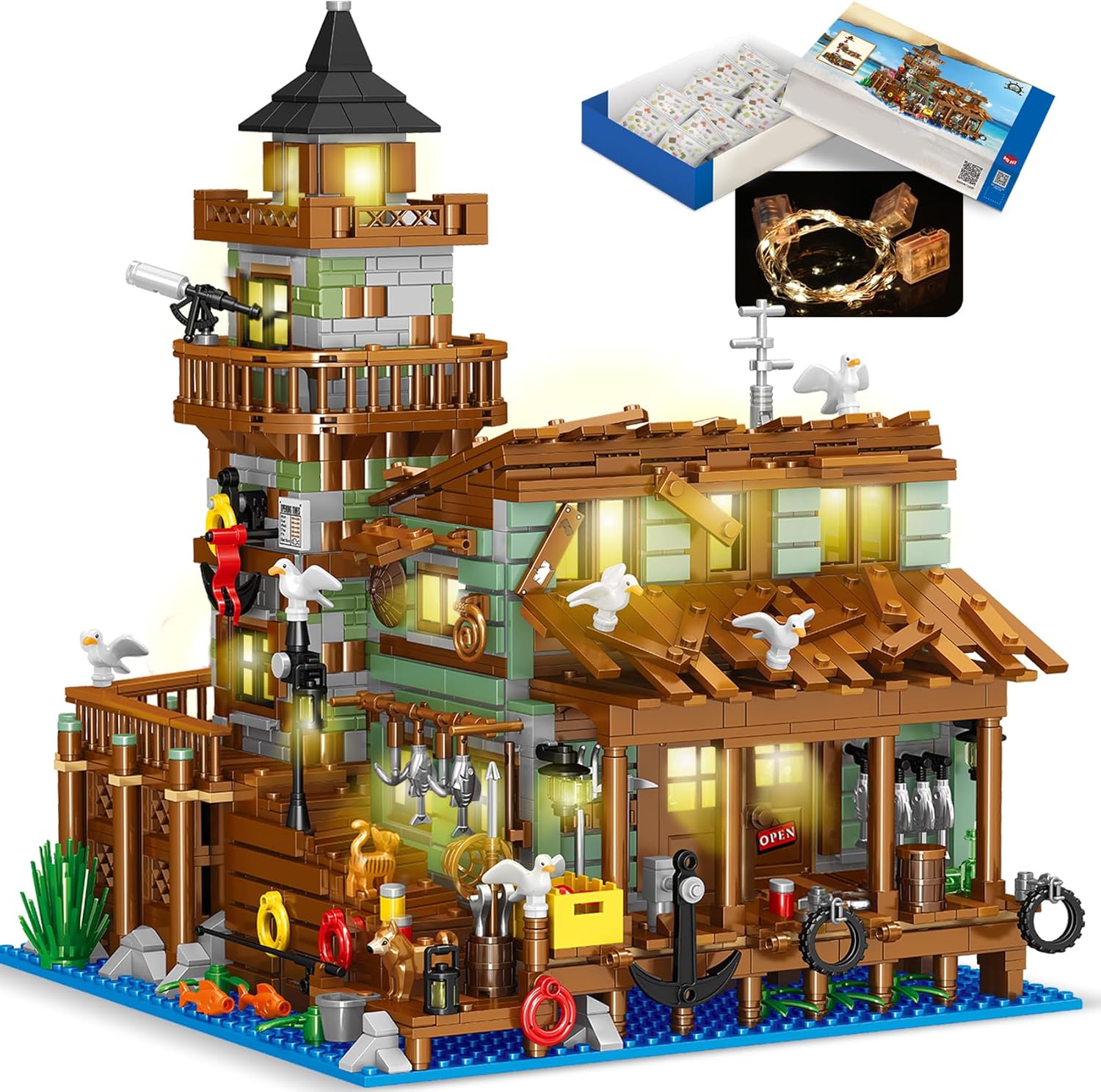 SAMYBLOCKS Mushroom House Building Blocks Sets(1126PCS),Creative Ideals Treehouse Building Blocks, Best Present for 6+ Adults