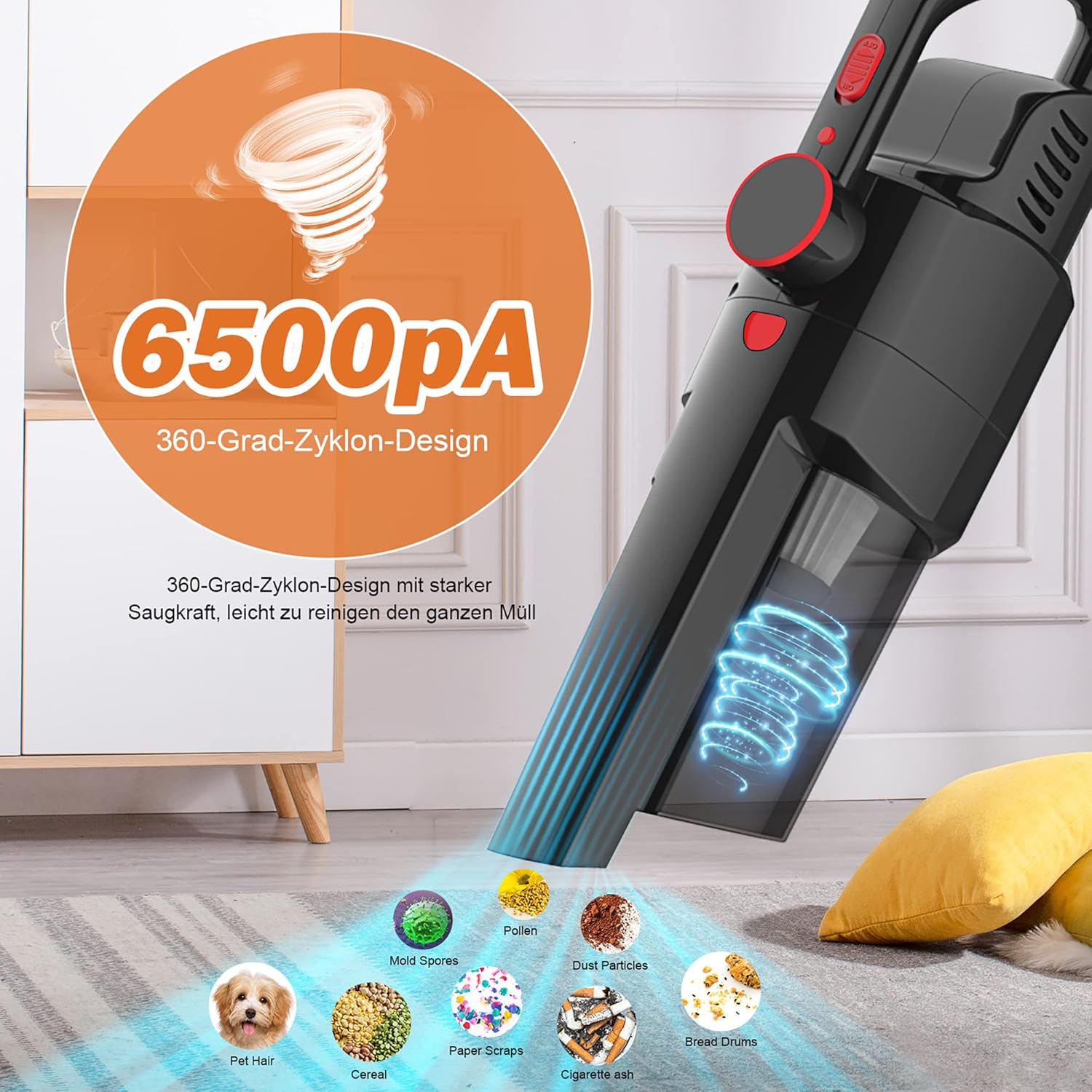 H933 Handheld Cordless Vacuum - detail view