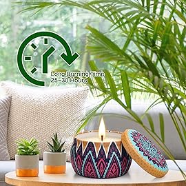 12 Pack Citronella Candles Outdoor - 52.8 Oz Soy Wax Candle Set, 360 Hour Long Lasting Scented Candles for Camping, Garden, Party