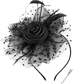 BABEYOND Fascinator Hats for Women Tea Party Hat Kentucky Fascinators Headband Derby Hats Wedding Flower Feathers Hair Clip - Buy now