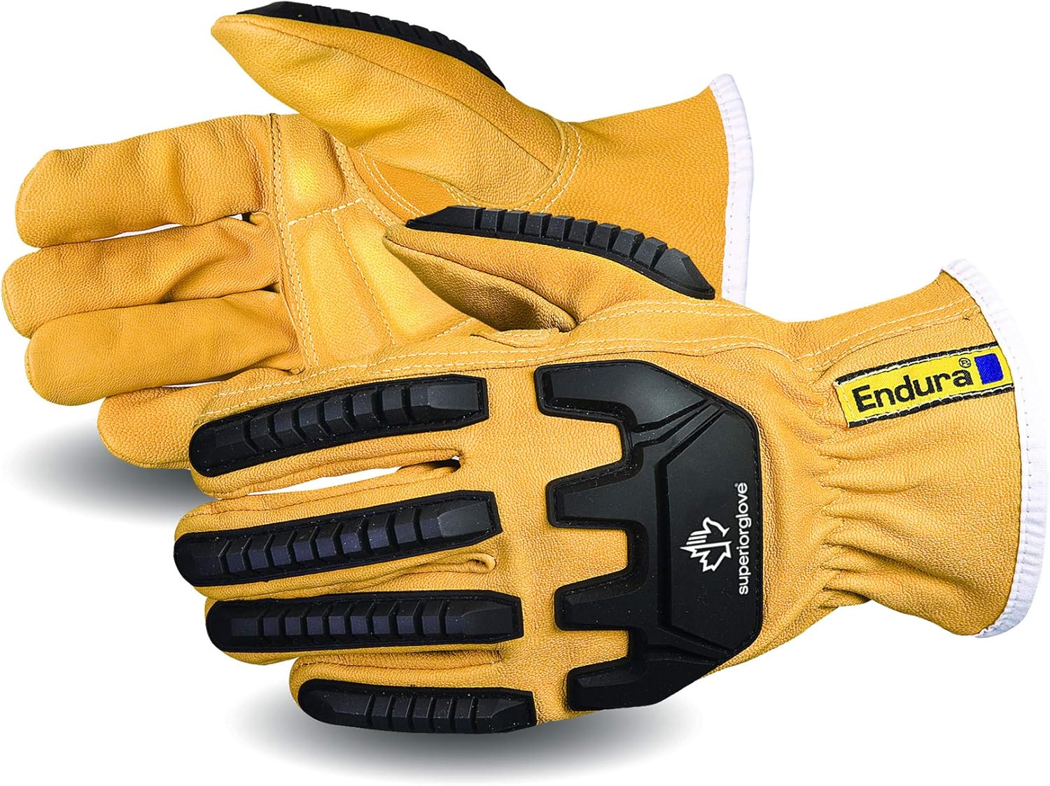 Superior Glove Endura Arc Flash Rated Goatskin Leather Work Gloves with ParaActiv Liner Cut Protection 378GKGVB (1 Pair)
