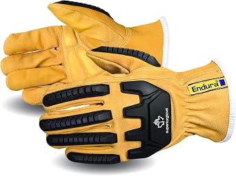 Superior Glove Endura Arc Flash Rated Goatskin Leather Work Gloves with ParaActiv Liner Cut Protection 378GKGVB 1 Pair