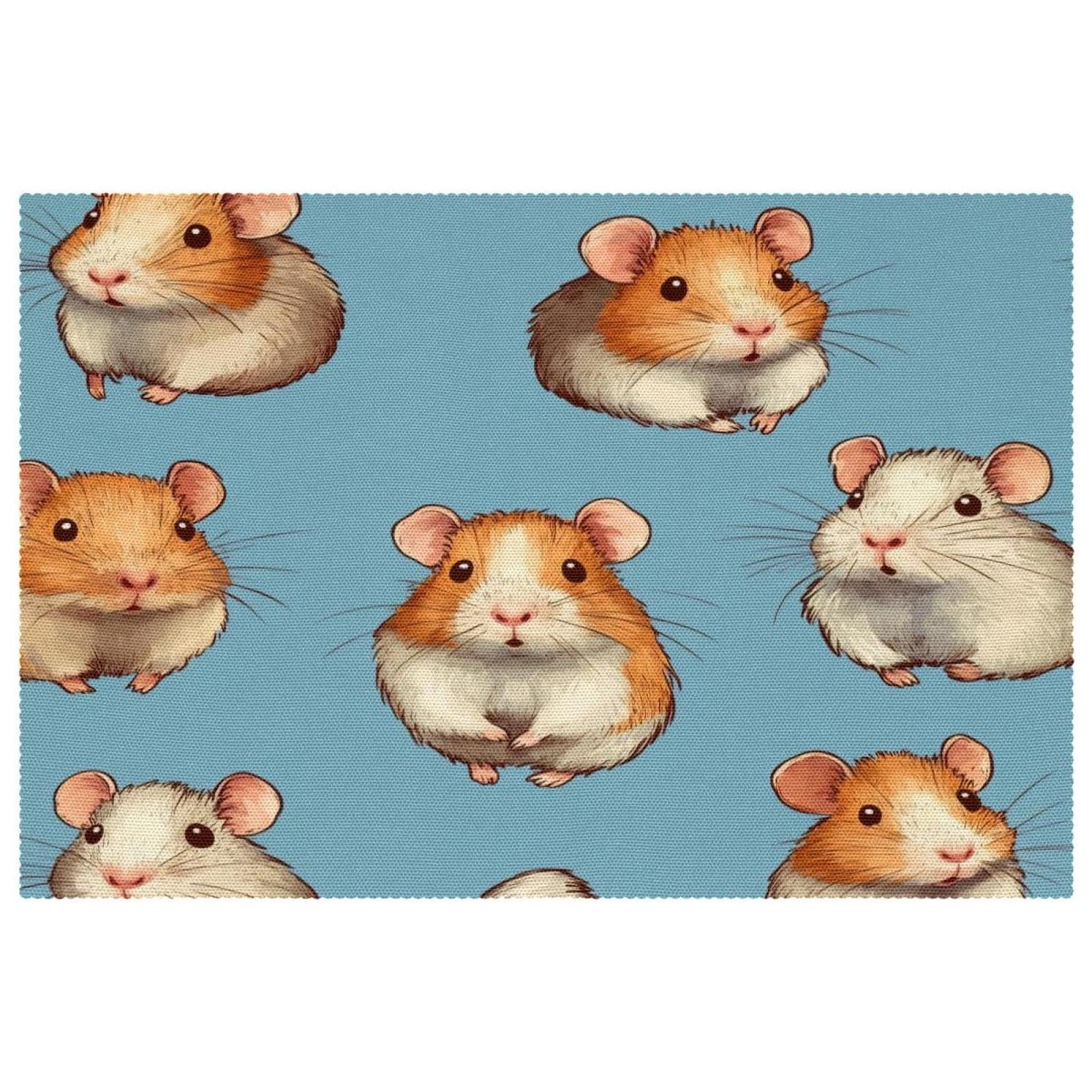 Sets de table antidérapants Clever Hamsters résistants à la chaleur pour salle à manger