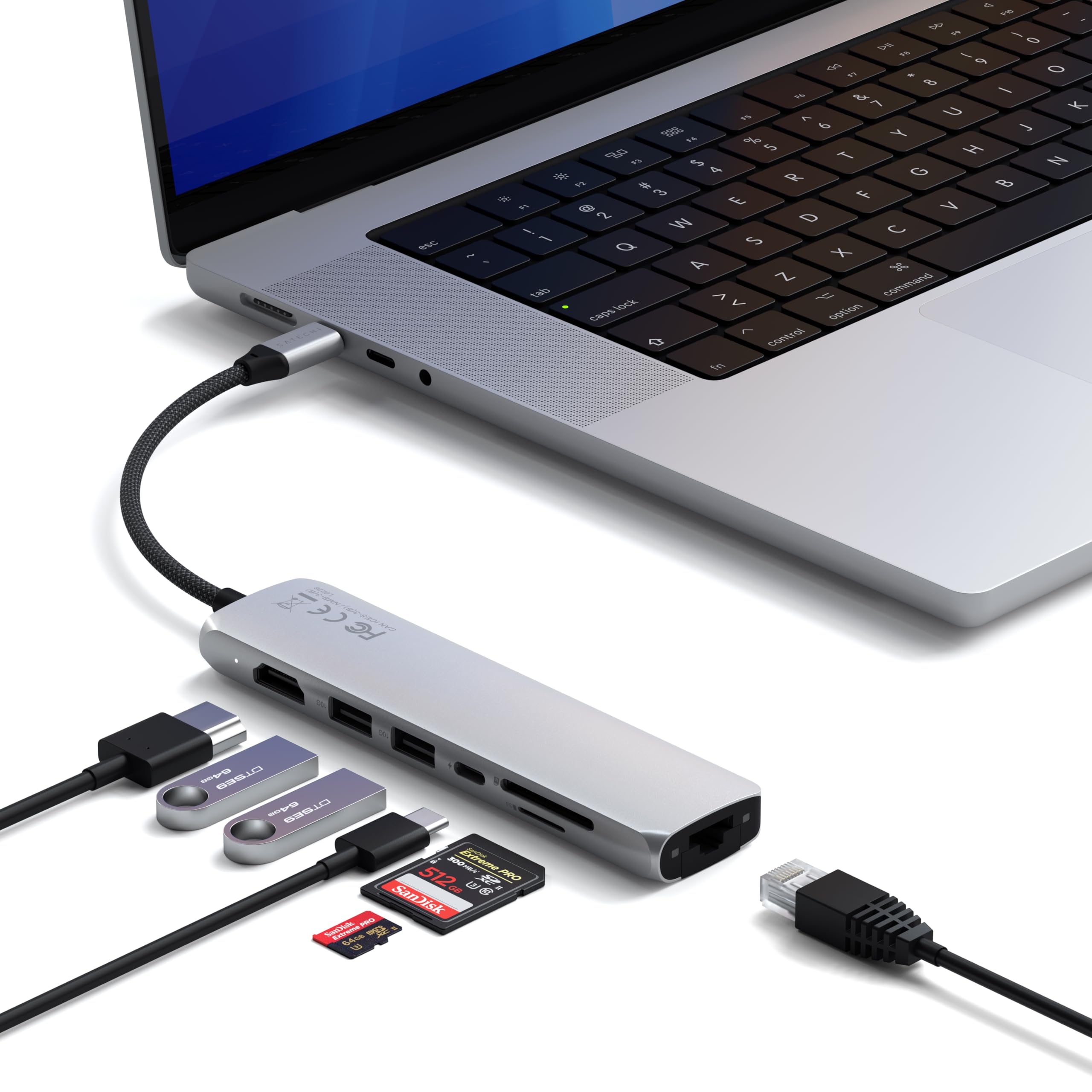 Amazon.com: Satechi 7 in 1 USB C Hub Multiport Adapter with