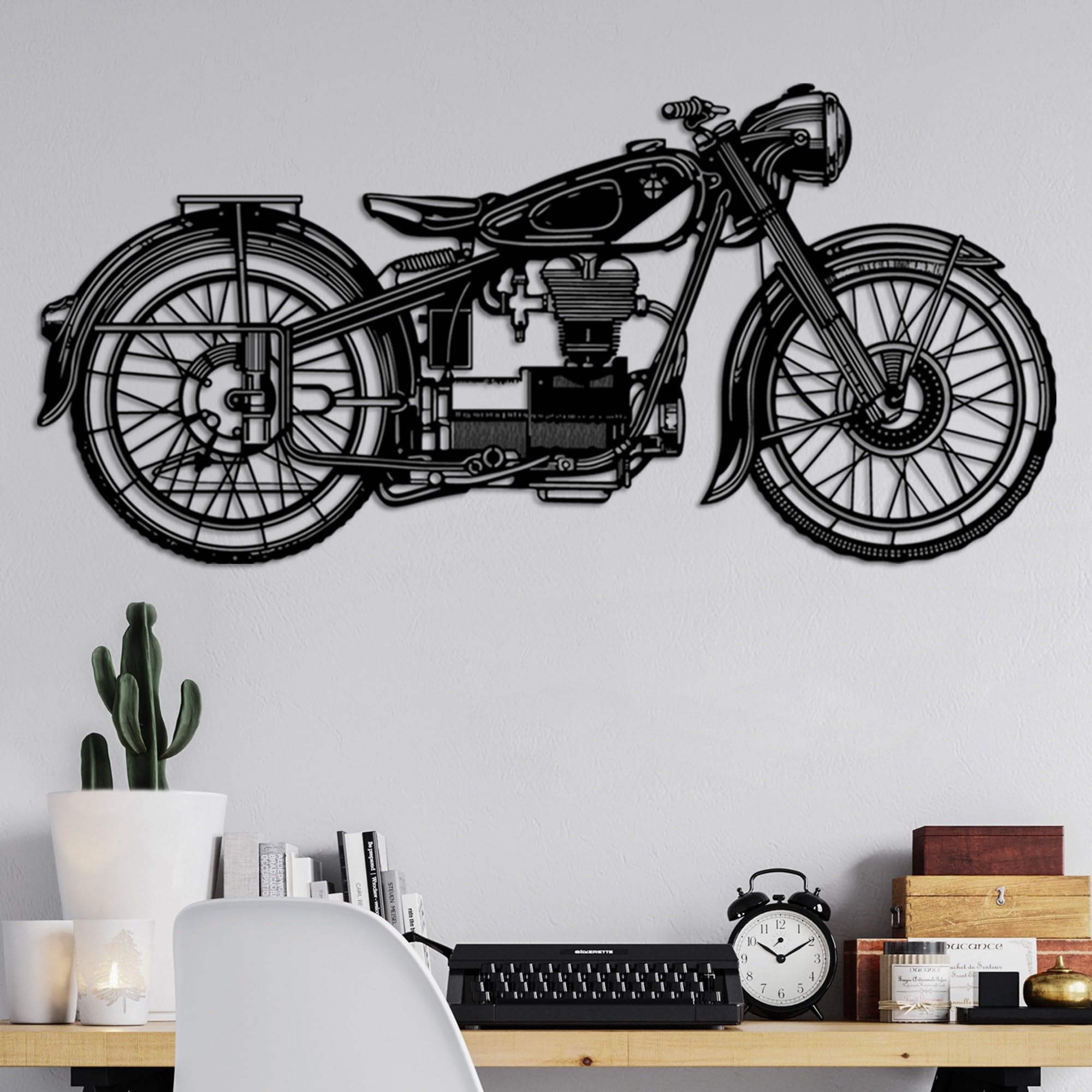 Hanah Home Stylish Black Decorative Metal Wall Accessory, 100 x 48 cm, 100% Metal, 1.5 mm Thick, Easy Wall Mounting, Perfect for Modern Decor