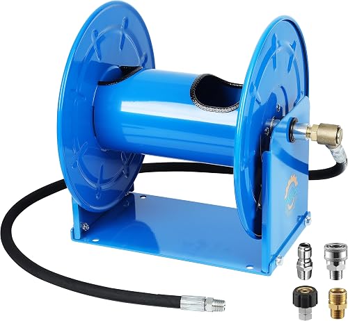PWACCS Manual Pressure Washer Reel 150FTx3/8", 300FTx1/4" Power Hose Reel