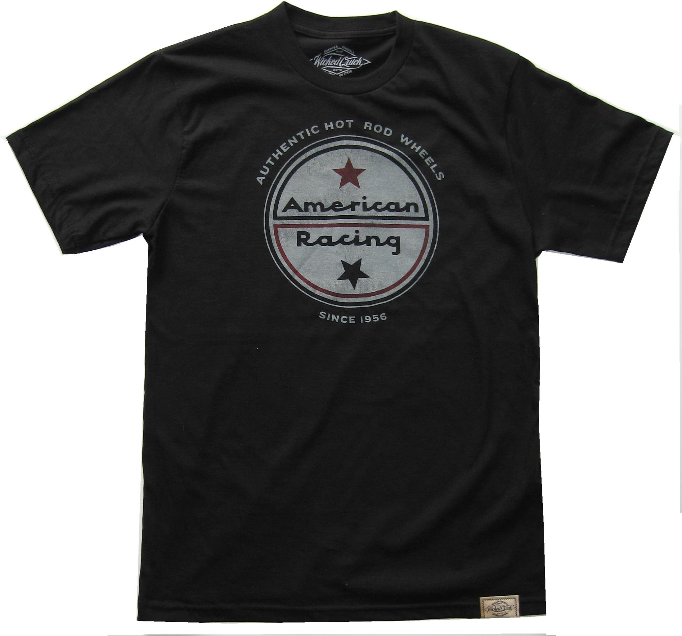 Wicked Quick American Racing Logo Tee Shirt (Color Black, Size M)