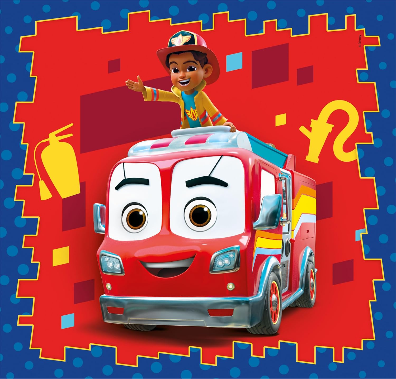 Clementoni - Disney Firebuds Supercolor Firebuds-3x48 (Includes 3 48 Pieces) Children 5 Years, Cartoon Puzzles, Made in Italy, Multicoloured, 25311