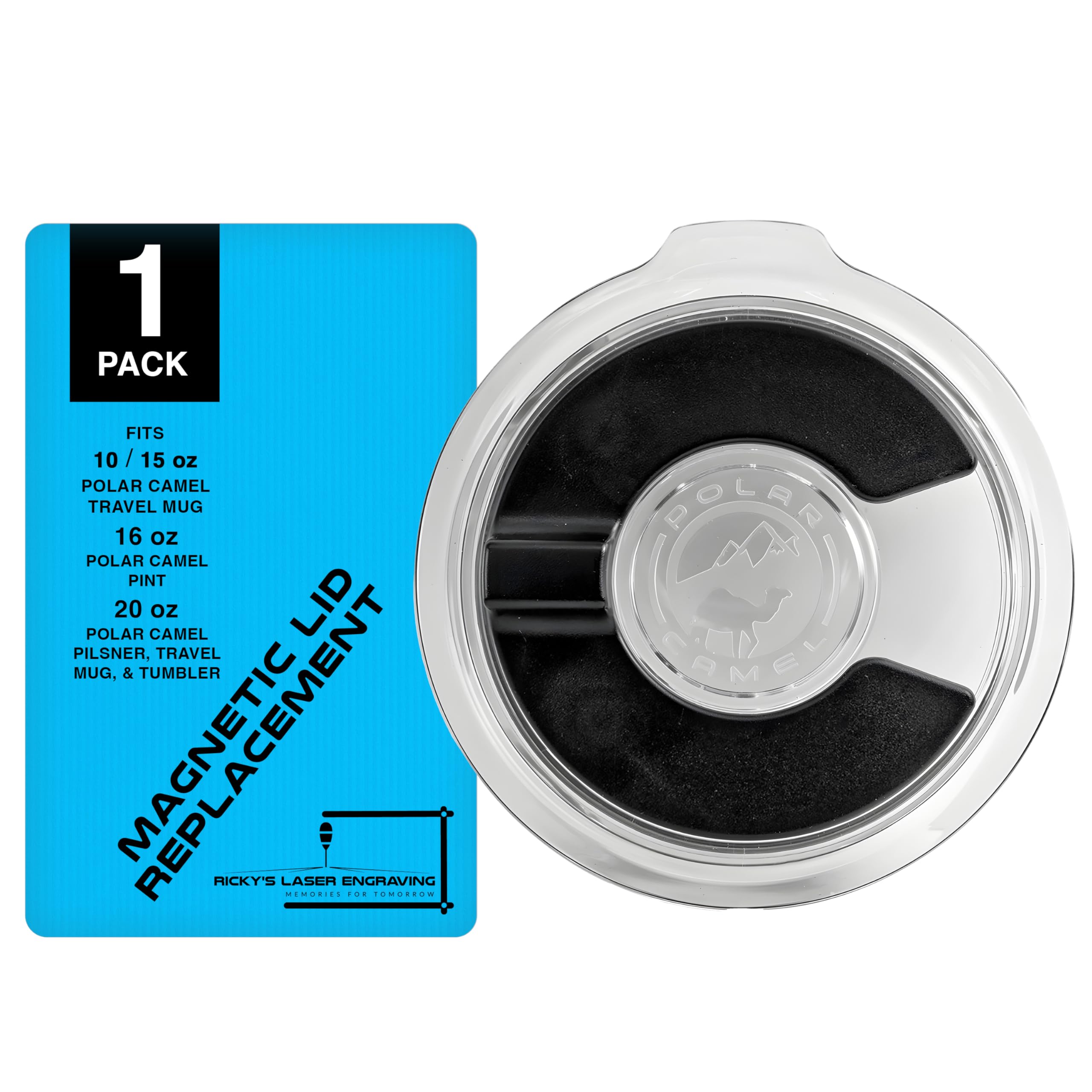 Polar Camel Magnetic Tumbler Lid Replacement - Magnetic Lid Replacement (1-Pack), For 10oz and 15oz Mug, 16 oz Pint and 20 oz Pilsners Tumblers, Fits Polar Camel Tumblers and Travel Mug