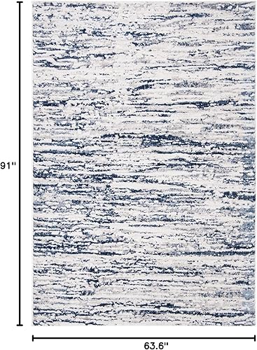 Miniatura 10 de SAFAVIEH Amelia Collection - Alfombra de área de 9 x 12 pies, gris y azul marino, diseño abstracto moderno, no desprende pelusa y de fácil cuidado