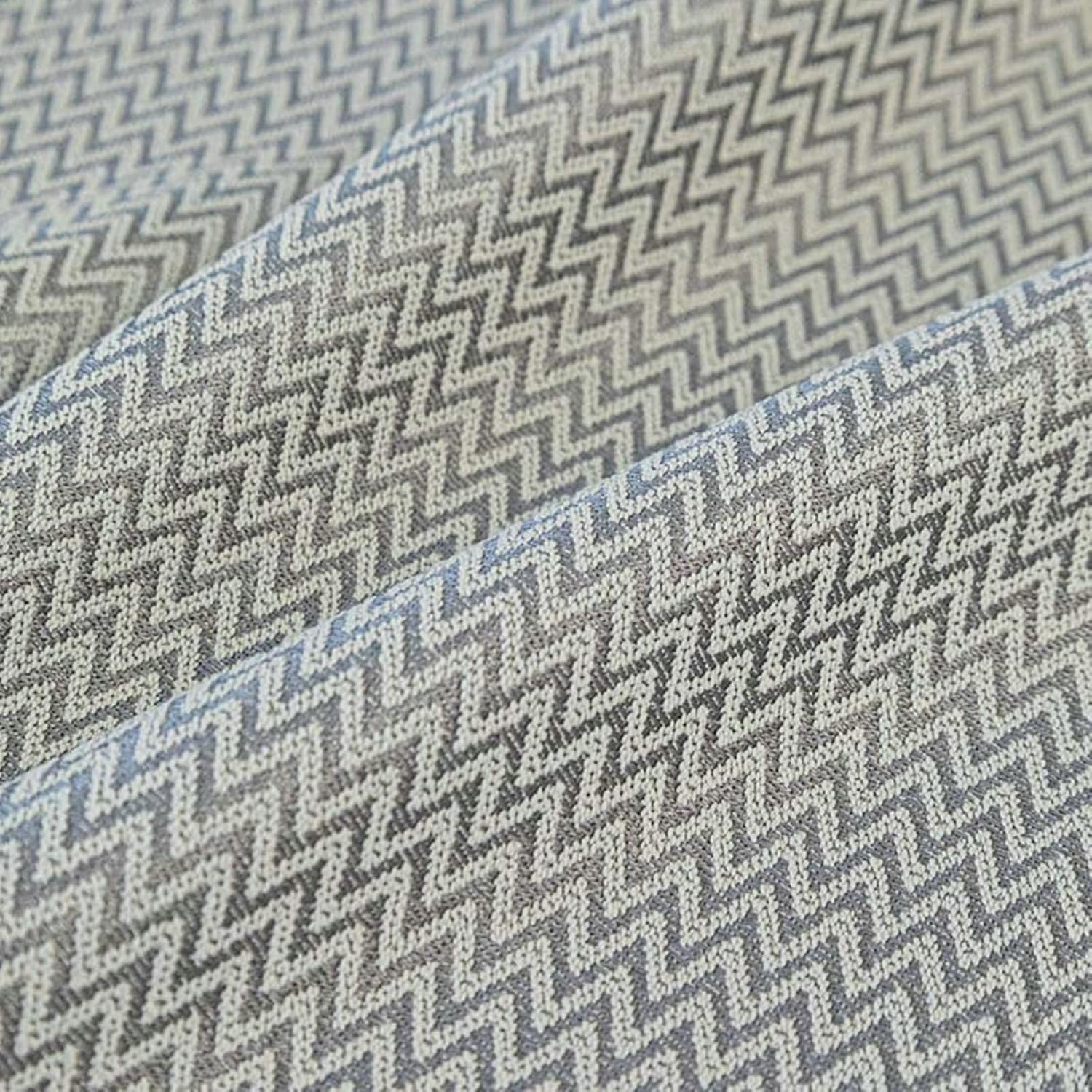 Daesar Blackout Curtains 2 Panels Set, Polyester Grommet Window Curtains 55" W x 85" H Drapes Jacquard Solid Color Wave Striped Grey Blackout Curtains for Bedroom Living Room
