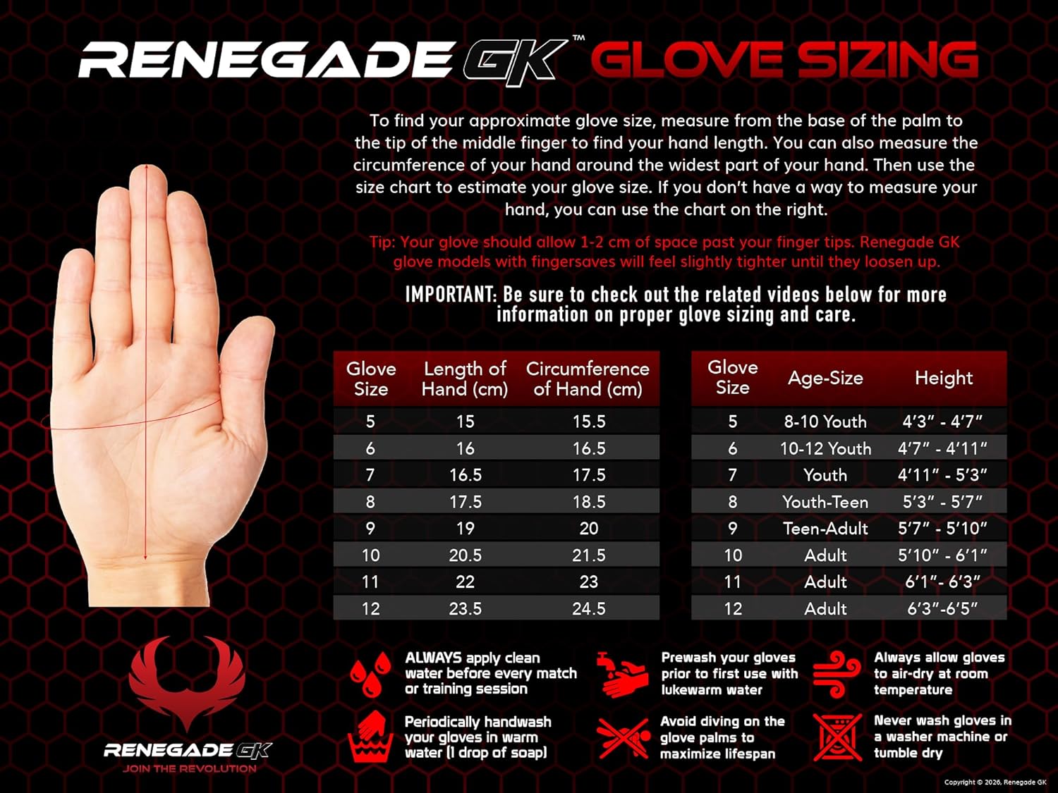 Renegade GK Talon Goalie Gloves - Adult, Youth, & Kids (Sizes 5-11, 5 Styles, Level 3) Pro-Tek Fingersaves & 3.5+3MM Hyper Grip XD | Durable Goalkeeper Glove for All-Around Play | Based in The USA