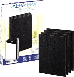 Fellowes AeraMax Carbon Filters 4-Pack for 290/300/DX95 Purifiers | Odor VOC Removal & Large Particle Capture