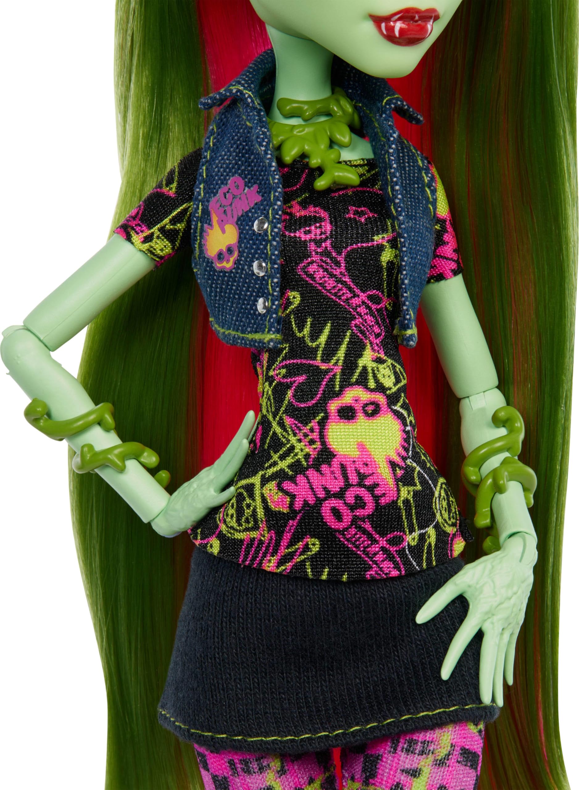 Monster High Boo-riginal Creeproduction Doll, Venus McFlytrap Collectible Reproduction with Doll Stand, Diary, and Pet Chewlian - 3