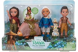 Petite Raya and Friends Gift Set: Adventure Awaits with 6-inch Raya, Human Sisu, and Pals